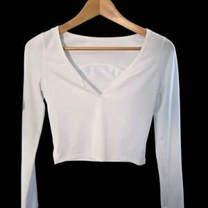 lululemon athletica White Long Sleeve Blouse